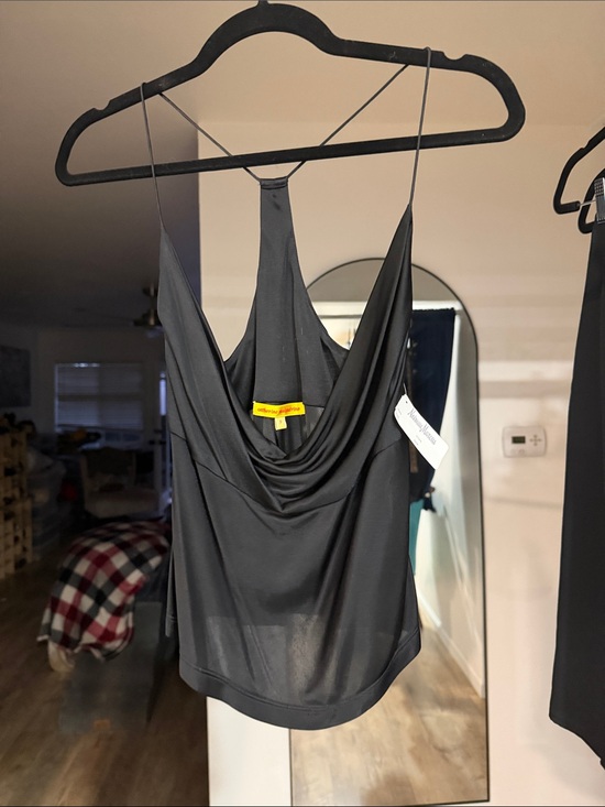 Catherine Malandrino Tops - Catherine Malandrino Black Draped Cowl Camisole